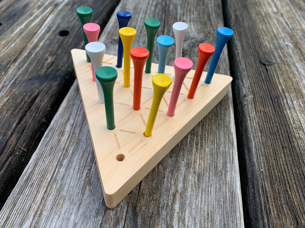 Triangle Peg Game JTWoodworks Triangle peg game jtwoodworks