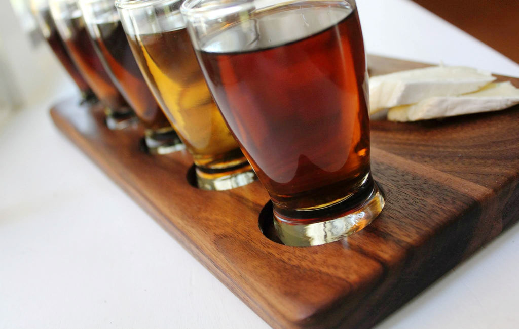 Beverage, Cheese and Charcuterie Sampling Board - With 5 Sampling Glas ...
