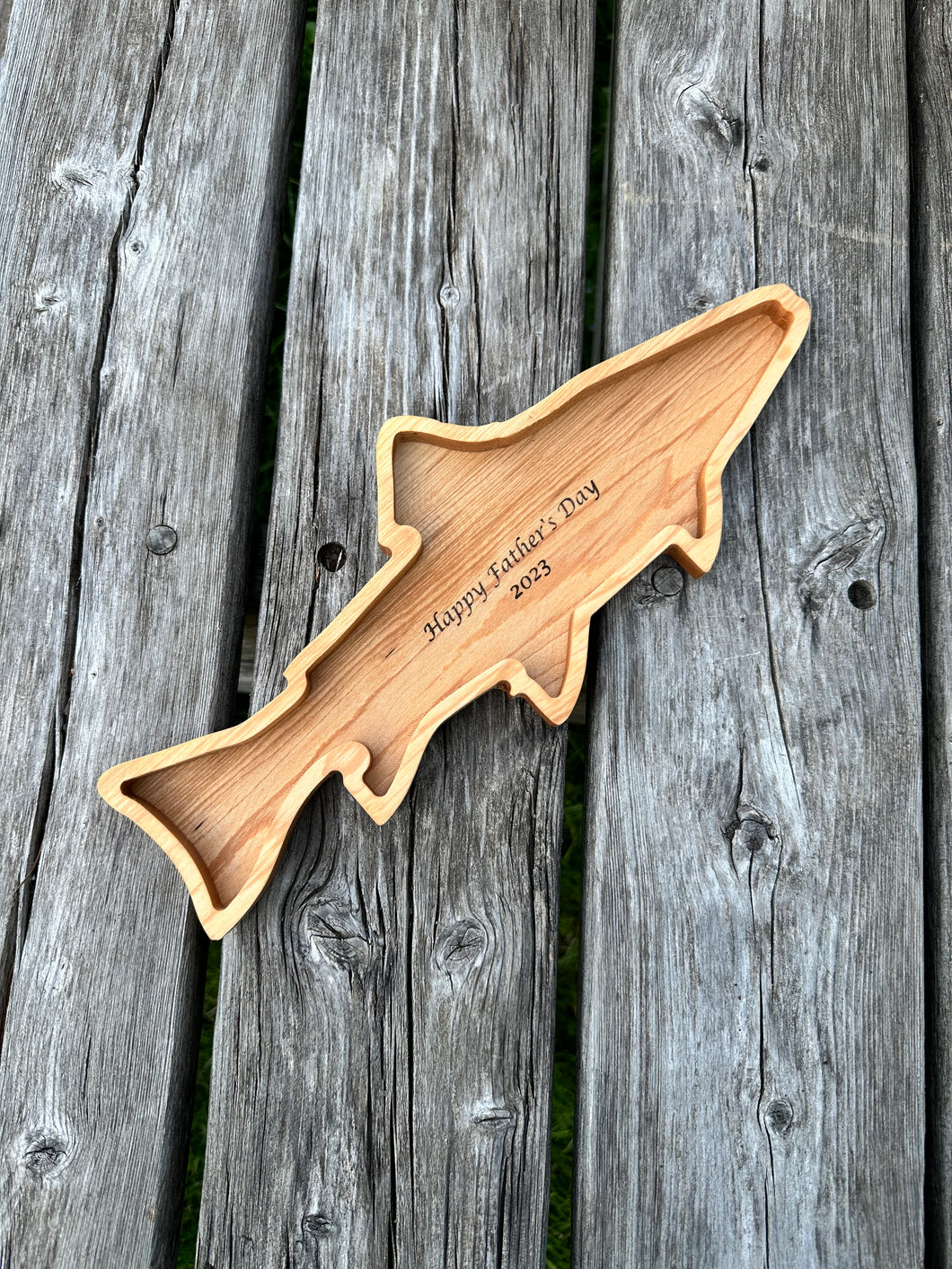 Personalized Wood Fish Catch-All Tray – JTWoodworks