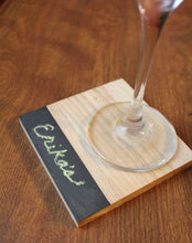 Drink Coasters - Wood Chalkboard - Set of 4