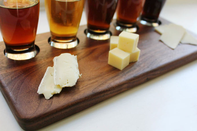 Beverage, Cheese and Charcuterie Sampling Board - With 5 Sampling Glasses