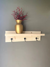 Entryway Hook Ledge Shelf - Natural or Stained