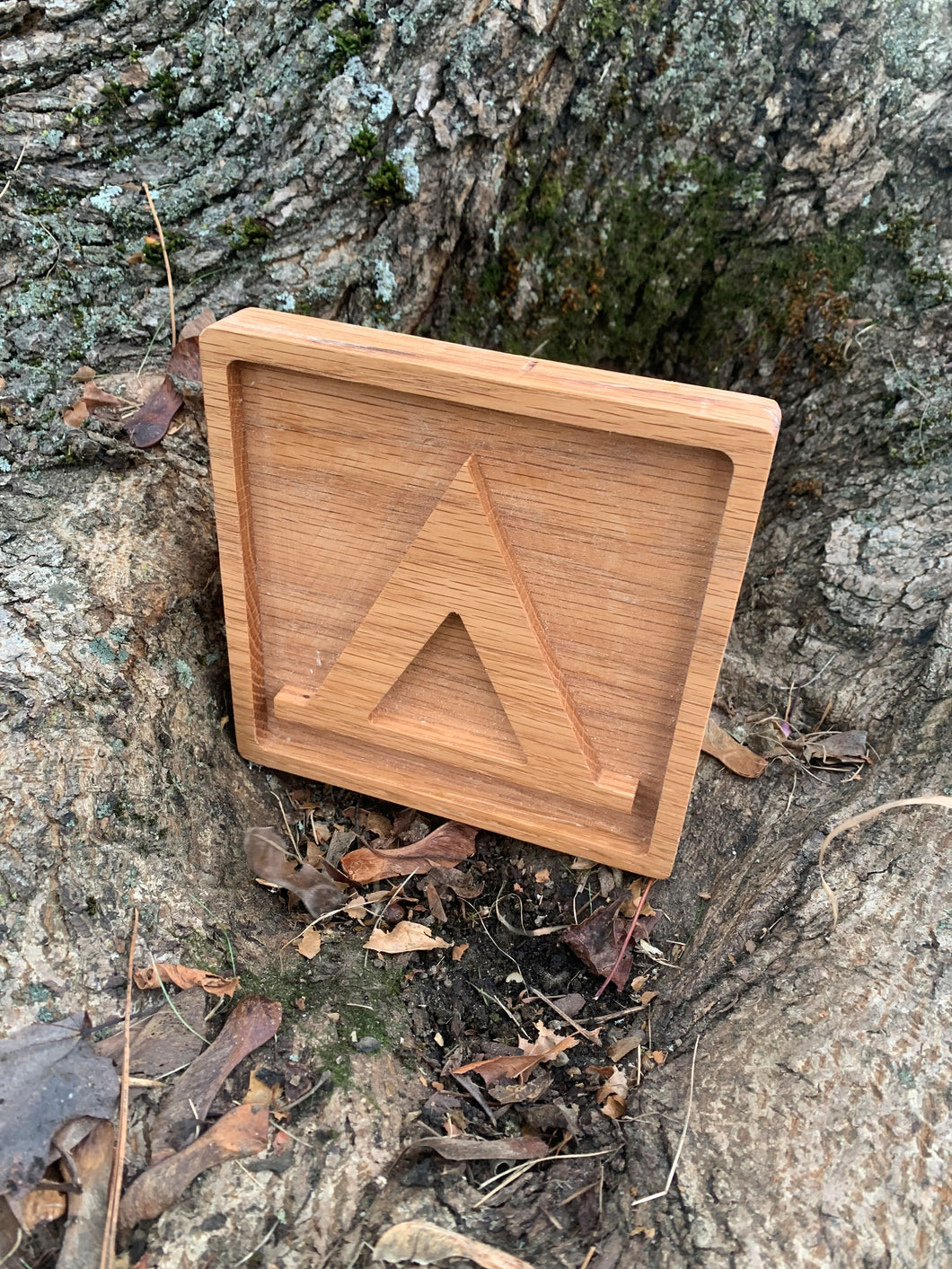 Small handmade wood sign for National Park Symbol for hiking