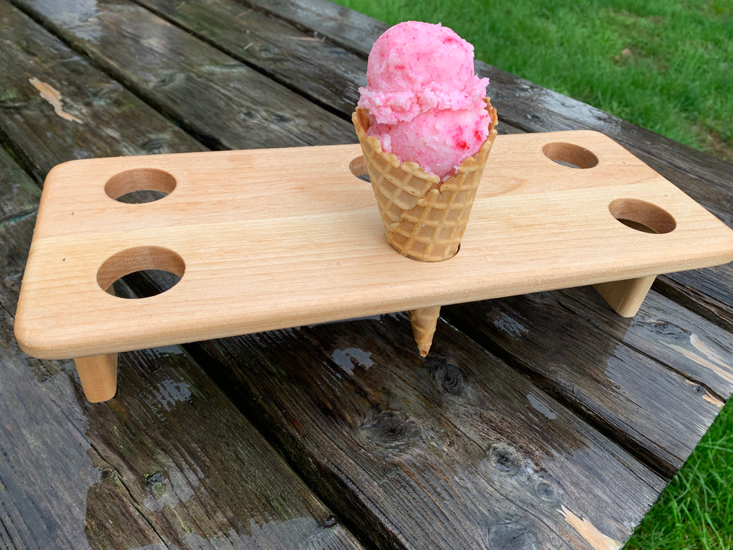Ice Cream Cone Holder, WOODEN CONE STAND
